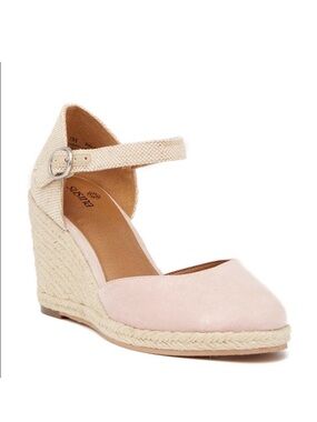 Susina Blush Pink Espadrille Wedge with Ankle Strap